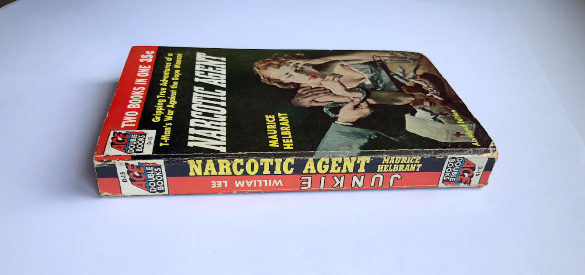 Scarce JUNKIE by William Lee and NARCOTIC AGENT by Maurice Helbrant pulp fiction double book